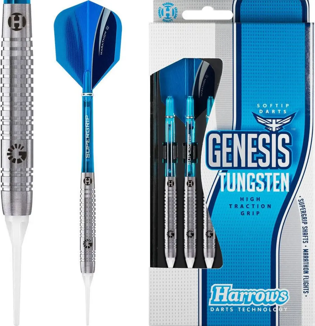 Harrows Genesis Tungsten SOFT 18 GR - A - Zilver/Blauw