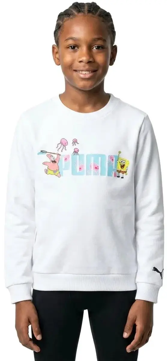 PUMA X Spongebob Crew Sweatshirt - Wit - 24 maanden t/m 3 jaar
