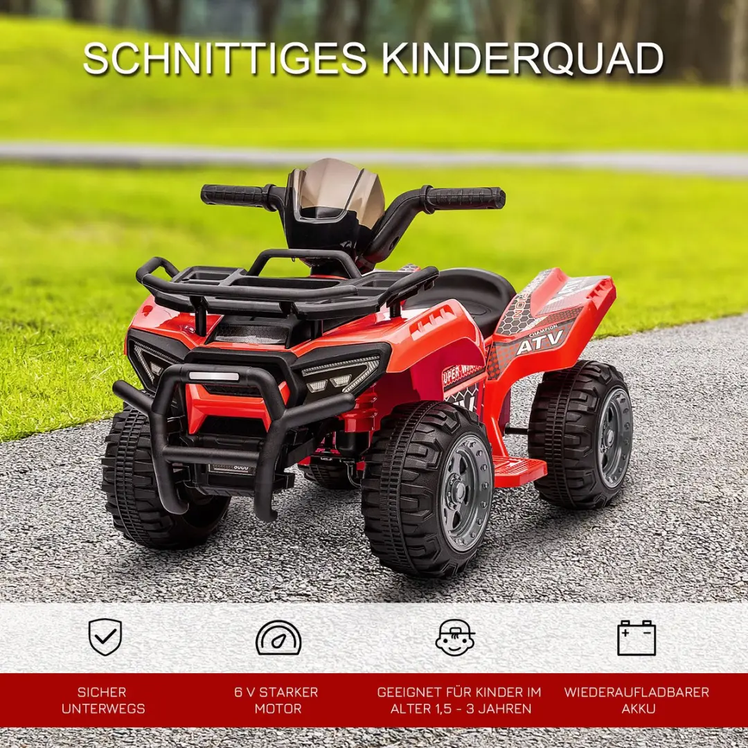 Homcom Elektroquad 6V - Rood - 370-189V90RD