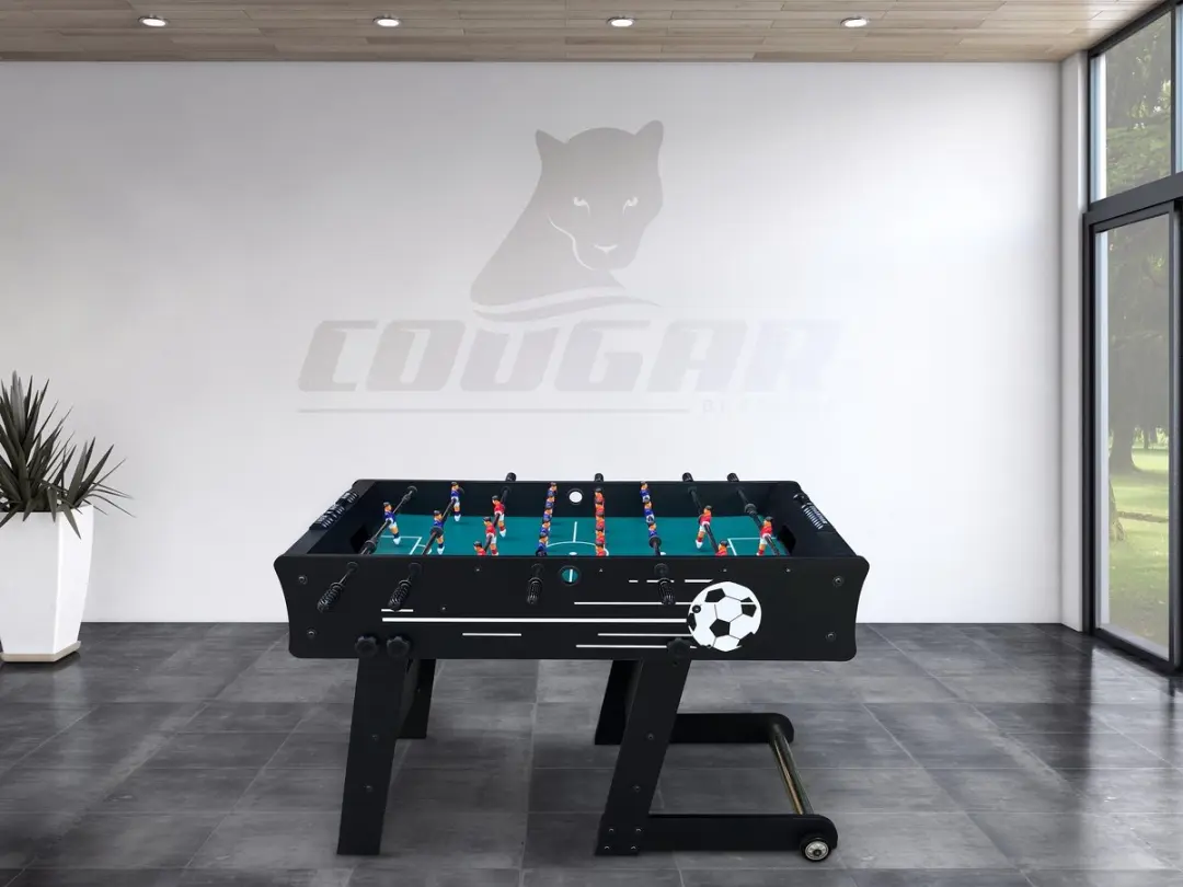 Cougar Scorpion Kick TS Voetbaltafel - Opklapbaar 126x61cm - Zwart