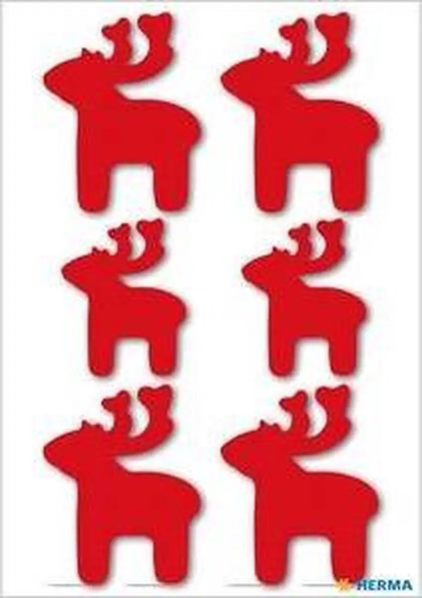 Herma Magic Eland Stickers Rood - 6 Stuks