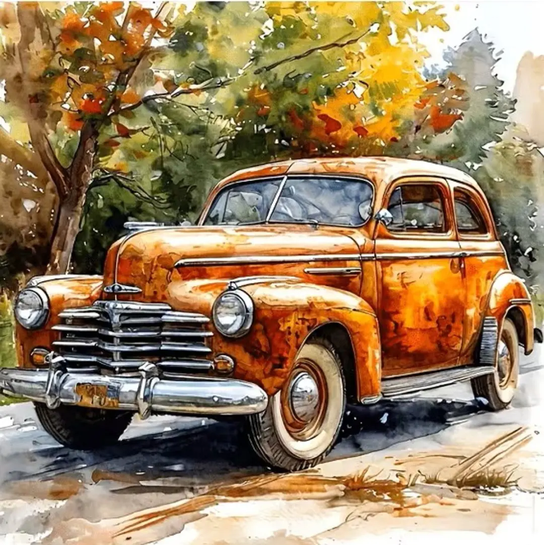 Creative Diamond Painting Oldtimer Auto 25x25cm