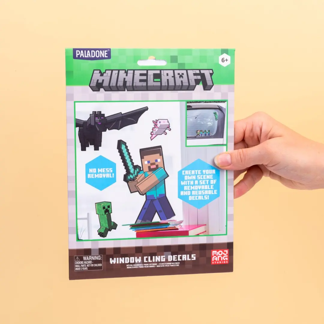 Paladone Minecraft Raamstickers - 4 Stuks - Multicolor