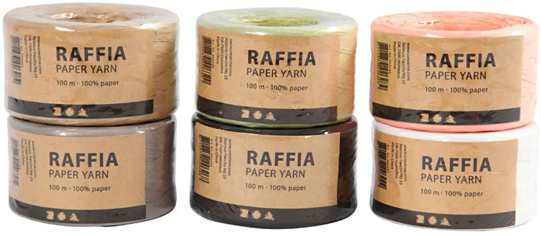 Creativ Company Raffia Garen Multicolor 6x100m