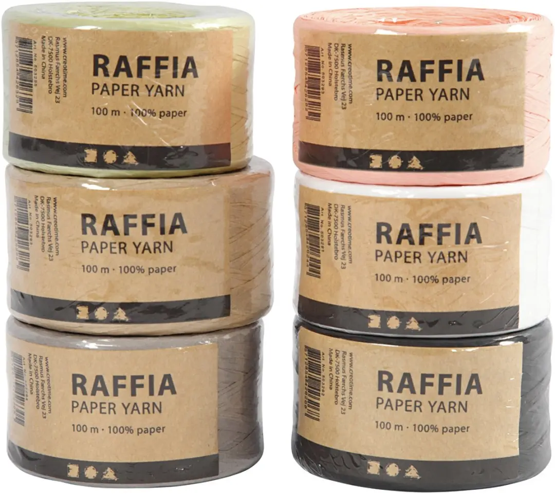 Creativ Company Raffia Garen Multicolor 6x100m