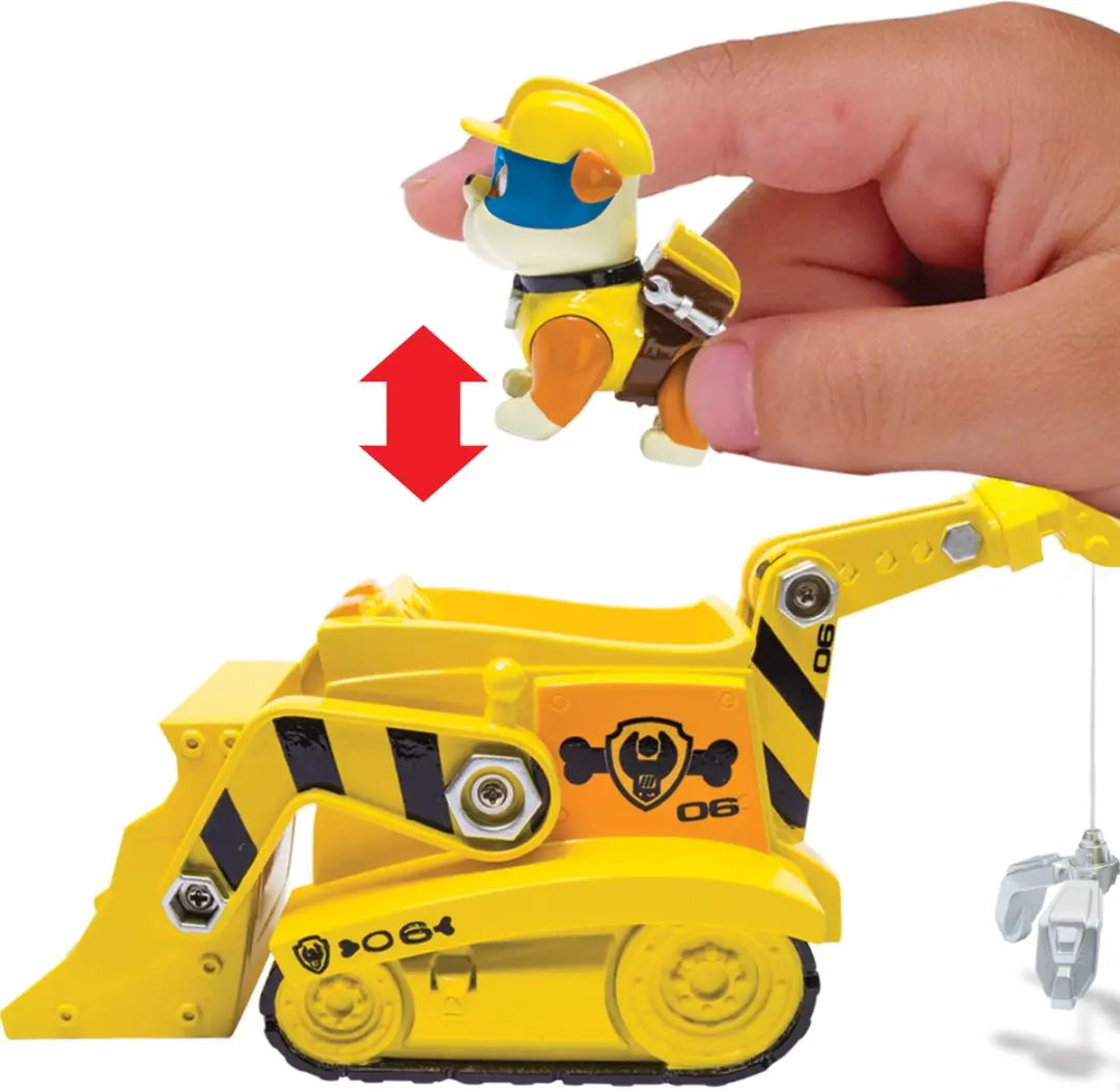 PAW Patrol Rubble Basic Voertuig - Zwart/Geel