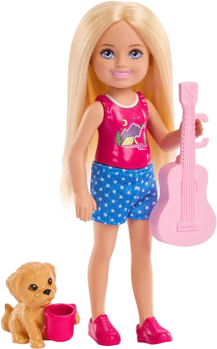Barbie Chelsea Outdoor Avontuur Pop met Hond - Meerkleurig