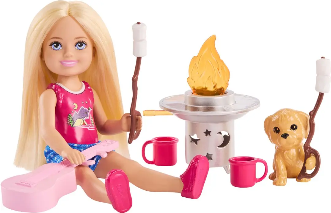Barbie Chelsea Outdoor Avontuur Pop met Hond