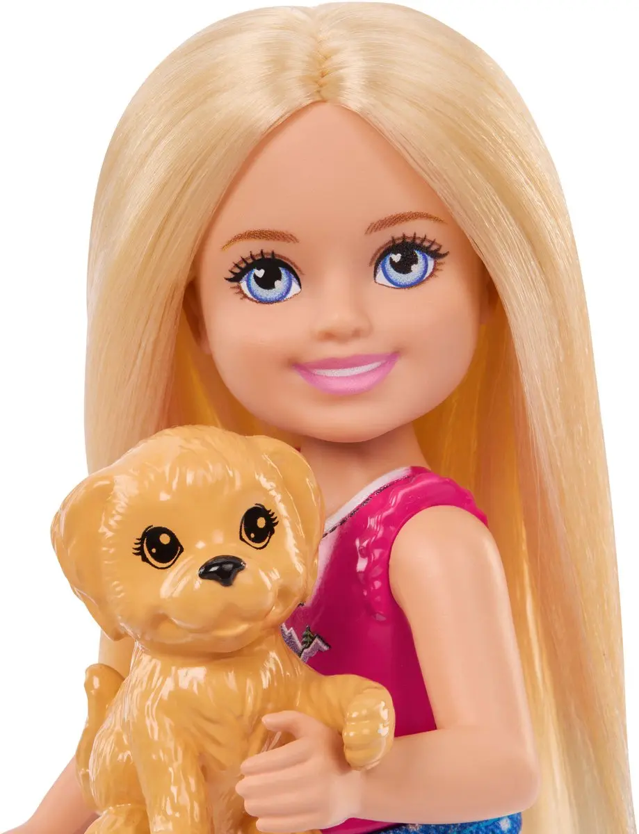 Barbie Chelsea Outdoor Avontuur Pop met Hond - Meerkleurig - afbeelding 6 van 6