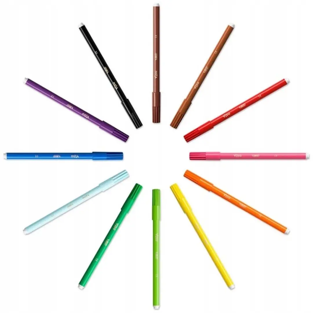 Bic Kid Couleur Visa Markers - 12 Stuks Multicolor
