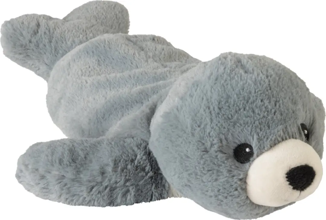 Warmies Zeehond Knuffel - 37 cm - Grijs