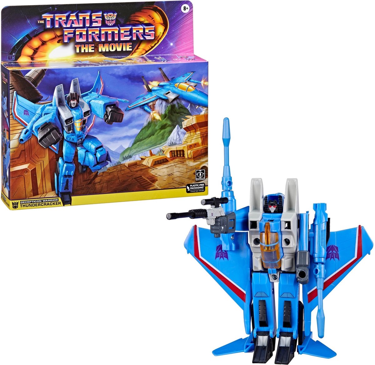 Hasbro Transformers Thundercracker G1 - Retro actiefiguur 14 cm - Kunststof