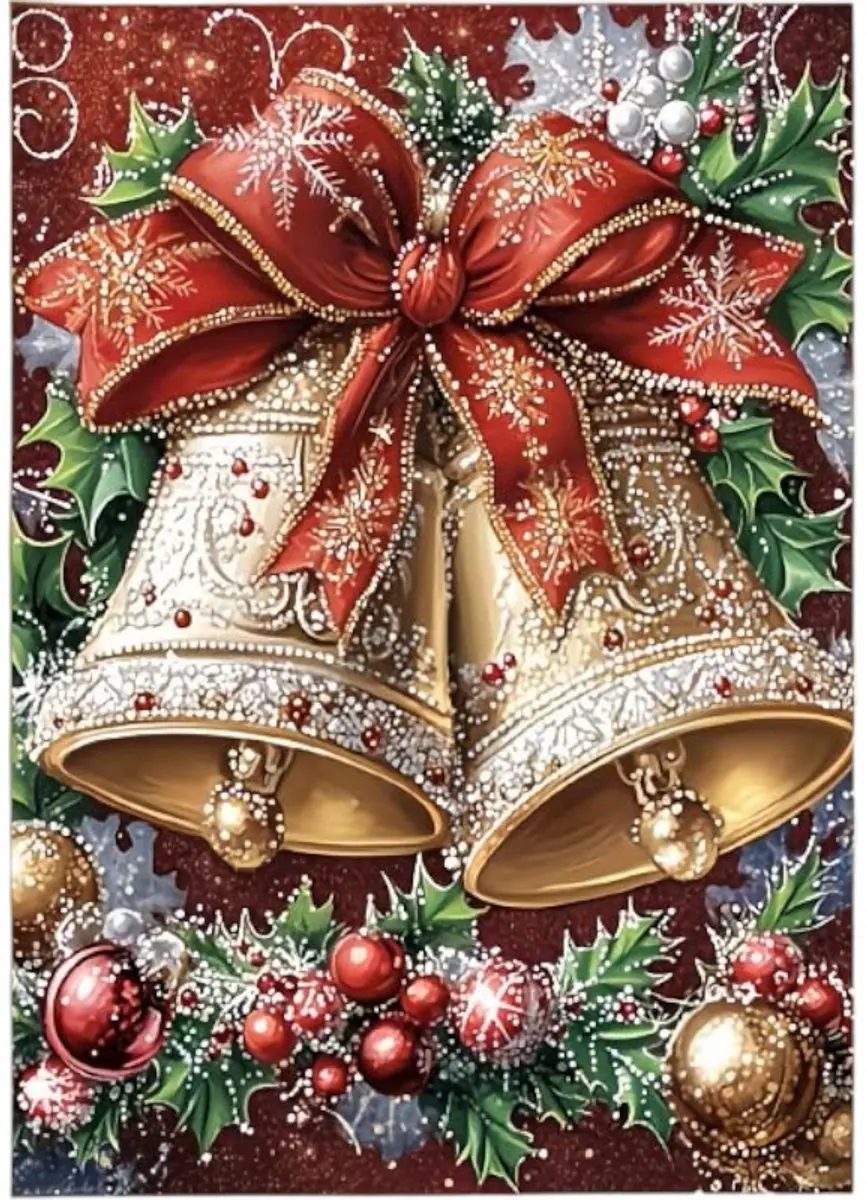 Creative Diamond Painting Kerstbellen 25x20cm