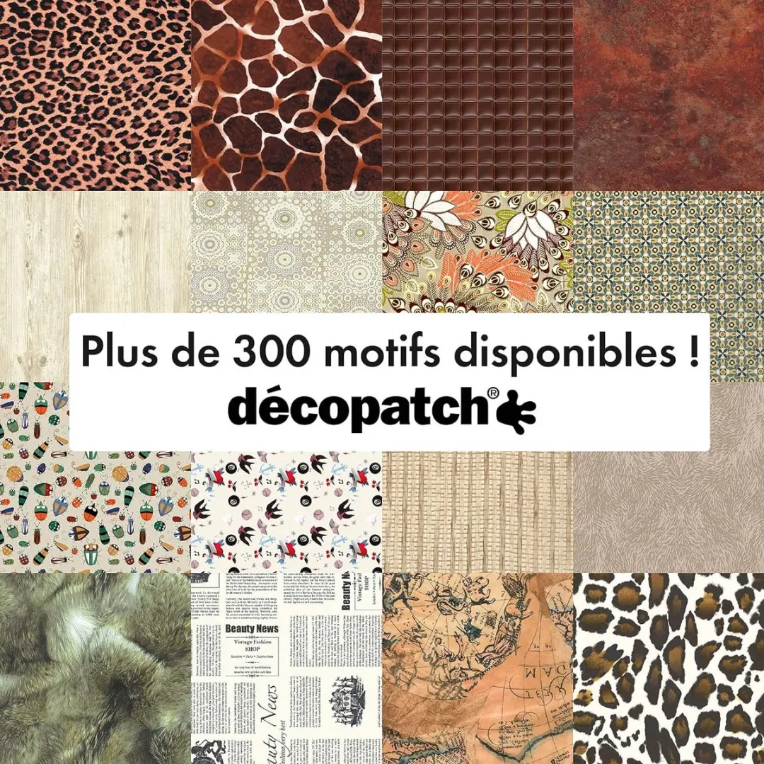 Decopatch Papier Giraffeprint - 2 Kleuren - 1 Stuk