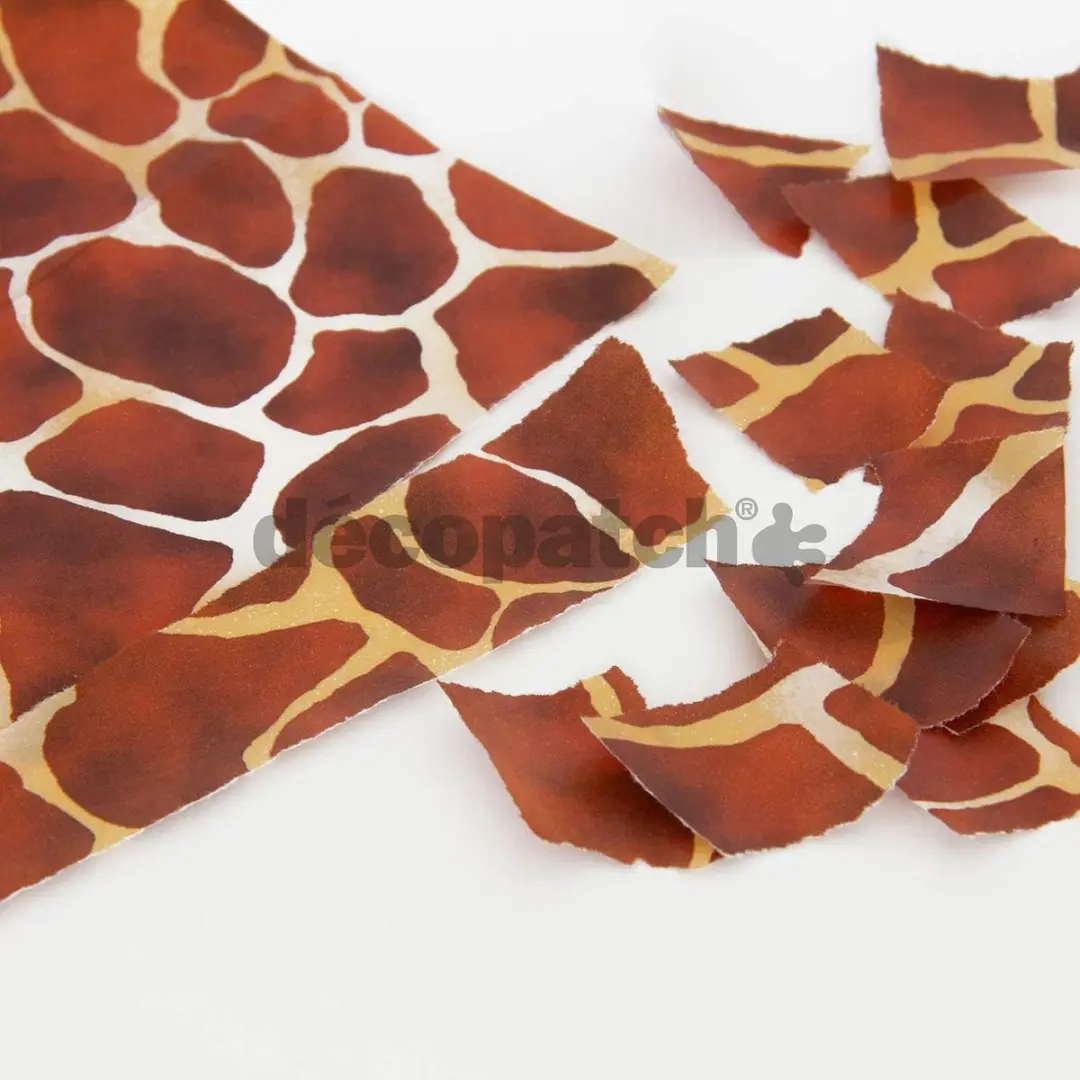Decopatch Papier Giraffeprint - 2 Kleuren - 1 Stuk