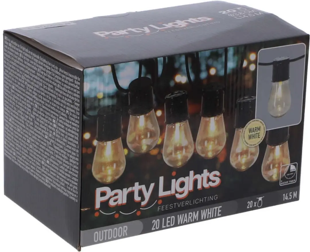 Van der Meulen Lichtsnoer 20 Leds Warm Wit - Blauw