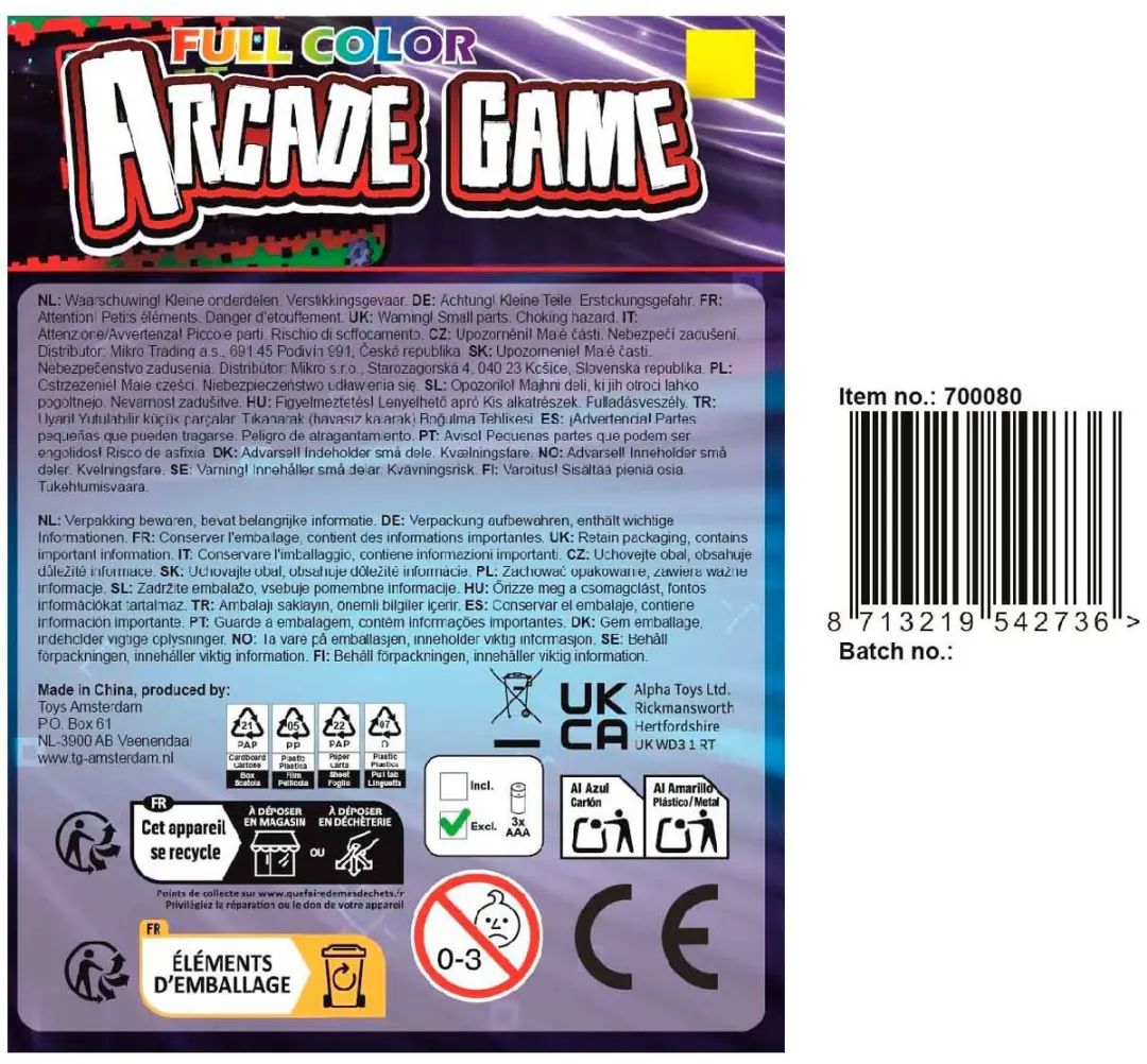 VAN MANEN Arcade Game 3111288 - 120 Spelletjes - Meerkleurig