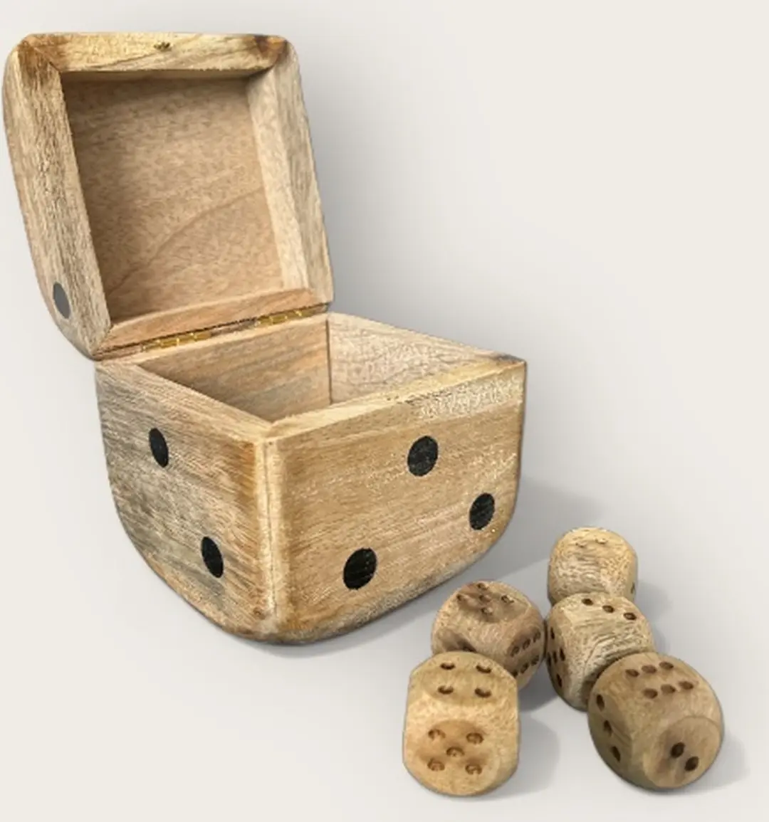 Van Manen Dobbelsteen Opbergdoos Hout - 5 Stuks 9x9x9cm