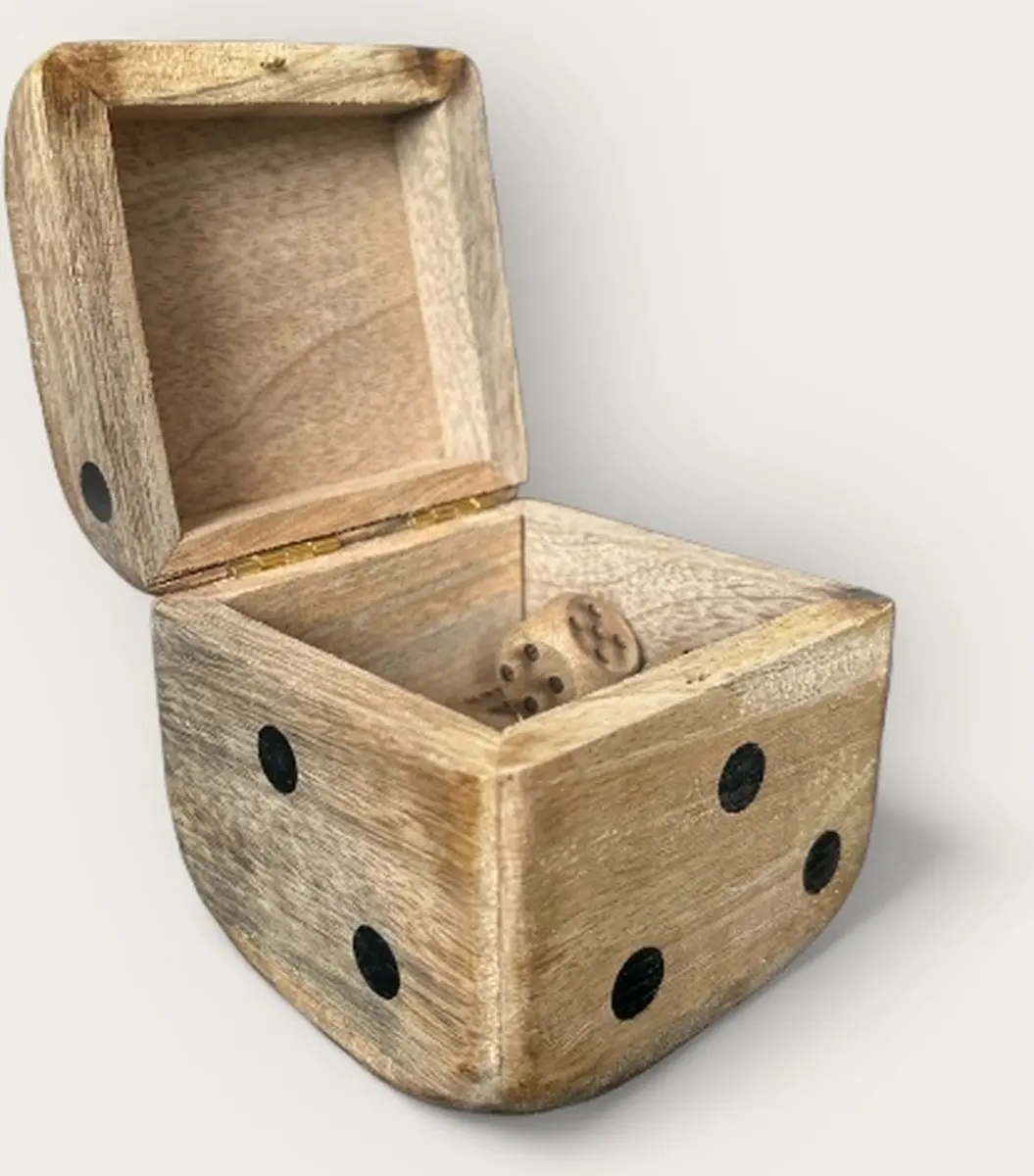Van Manen Dobbelsteen Opbergdoos Hout - 5 Stuks 9x9x9cm