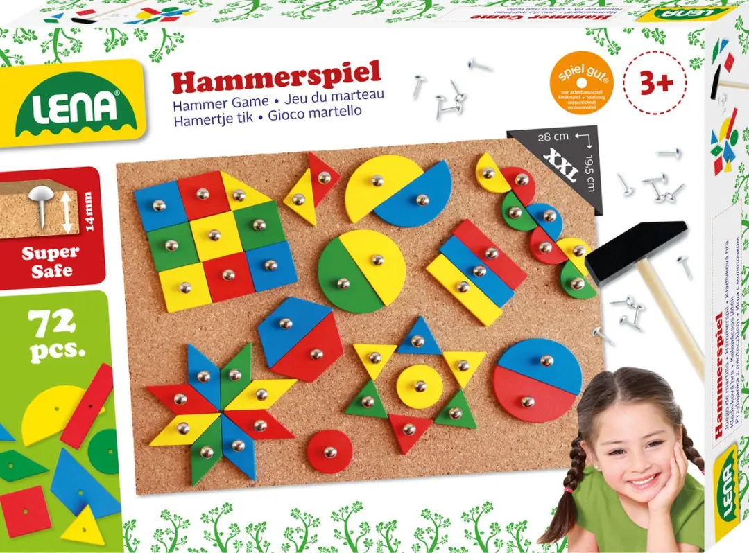 Lena Hamertje Tik Junior Hout 75-delig - Multicolor
