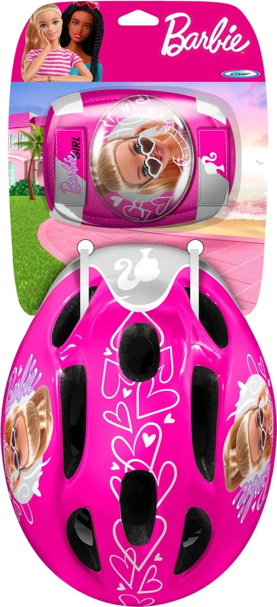 Mattel Barbie Skatebescherming 5-delig - 50-56cm Roze/wit Maat S