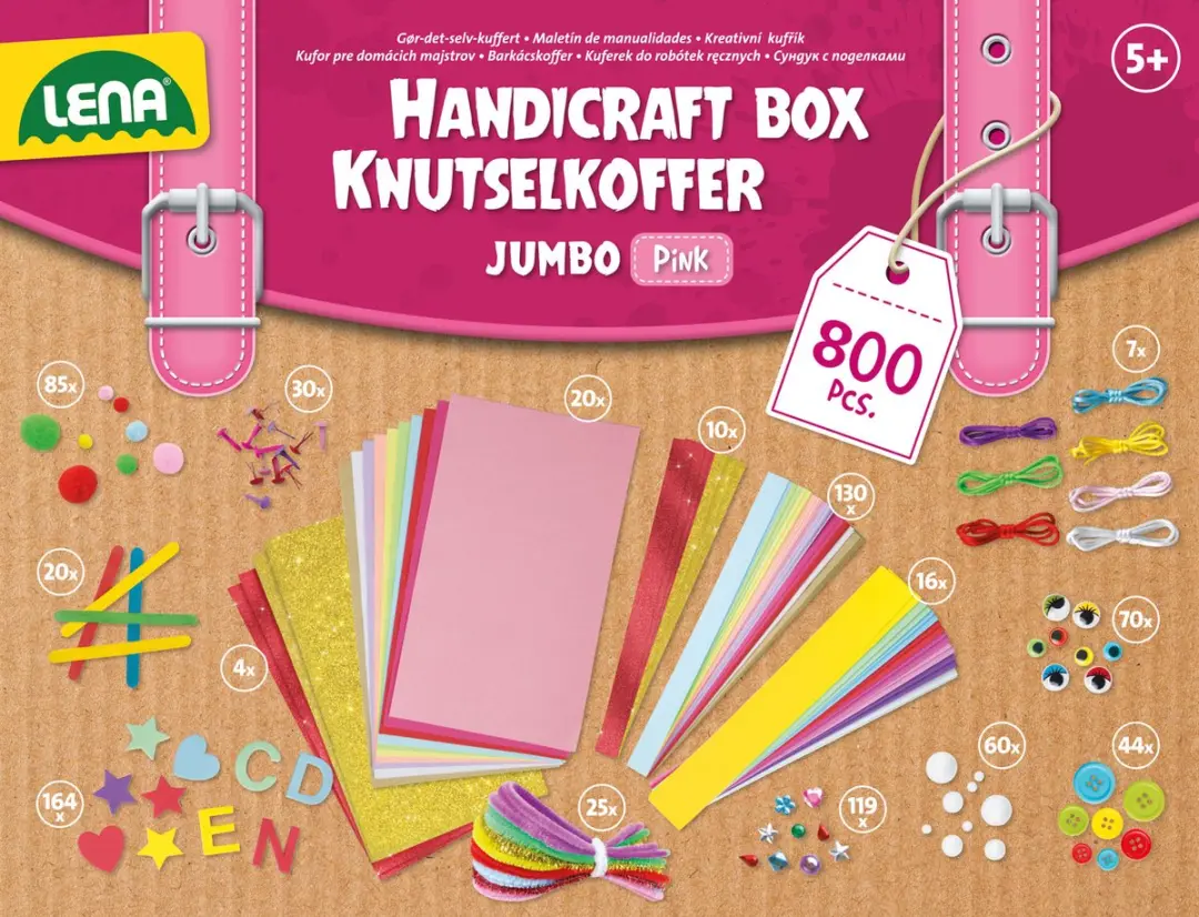 Lena Creatief Knutselkoffer Roze - 800 Onderdelen