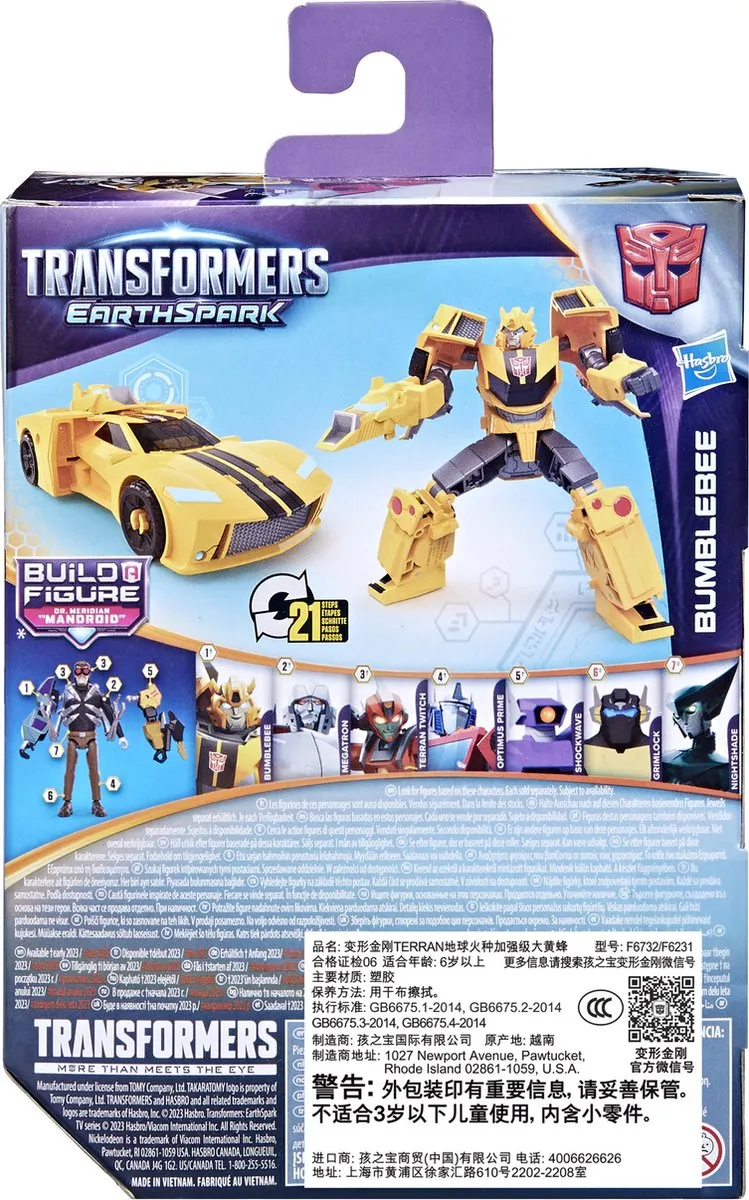 Hasbro Transformers Earthspark Deluxe Bumblebee Multicolor