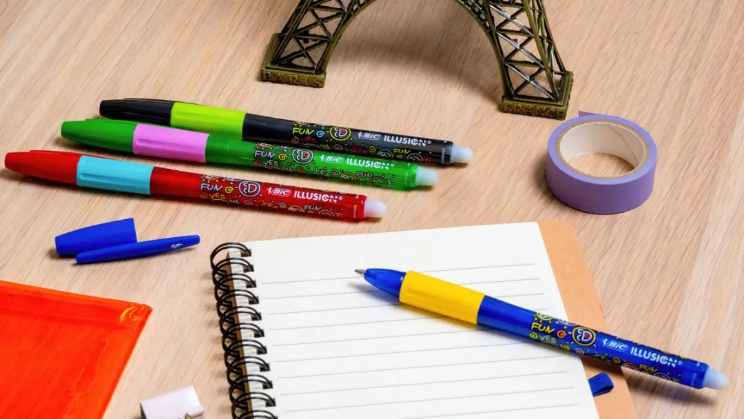 Bic Illusion Navulbare Balpen - Blauw - 12 Stuks