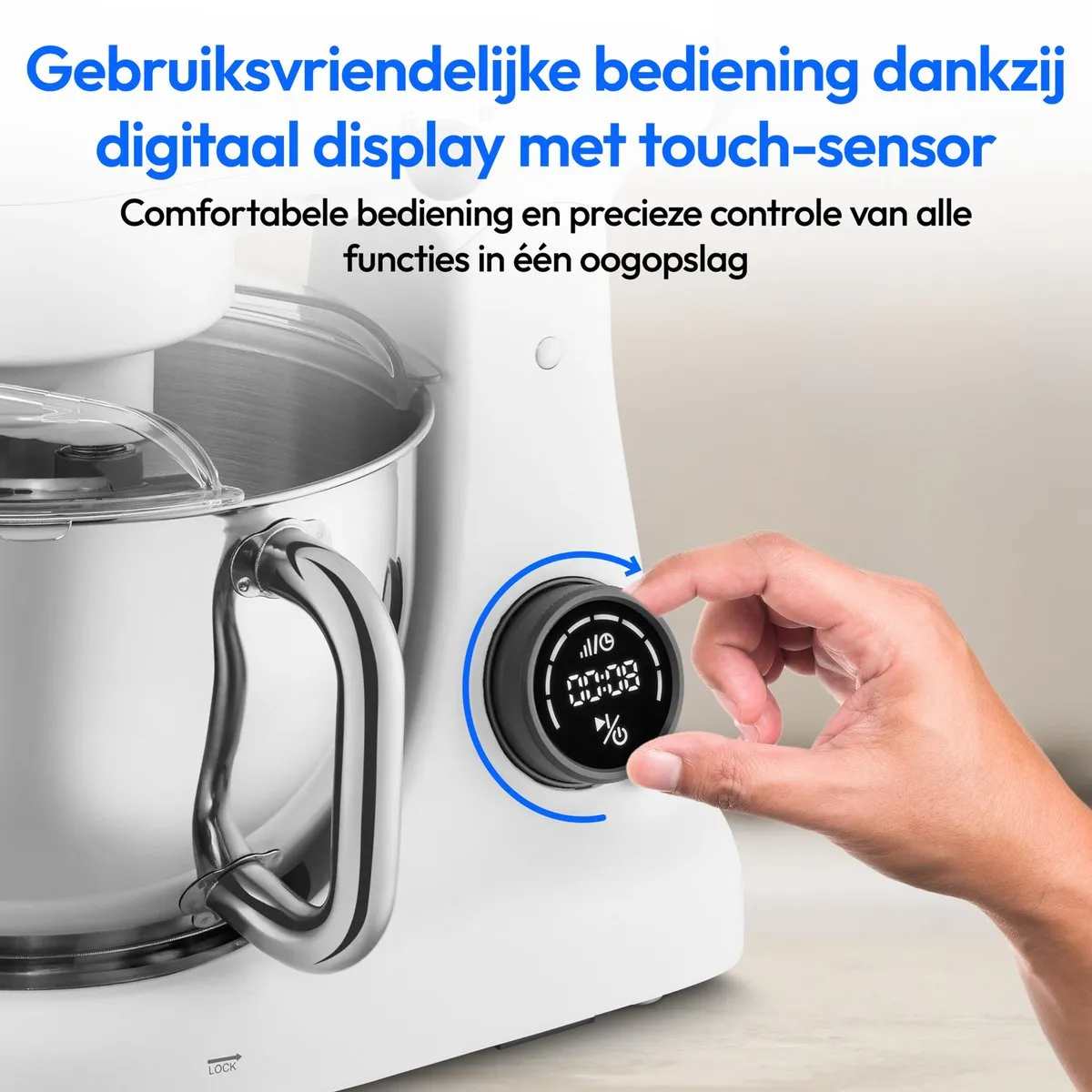 Medion MD12600 Keukenmachine 800W - 4,6L - 8 Snelheden - Wit