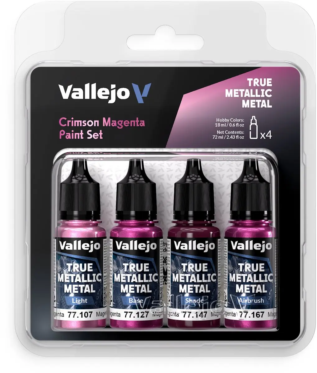 Vallejo True Metallic Metal Acrylverf Karmozijn Magenta