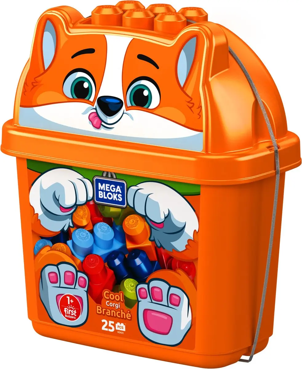 Fisher Price Mega Bloks Dierendoos Corgi HDK81 - 25 Stuks