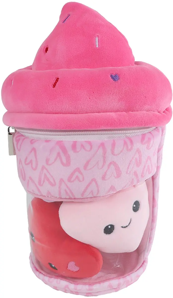 Van Manen Pluche IJsje Knuffel Hartjes - 25cm - Meerkleurig