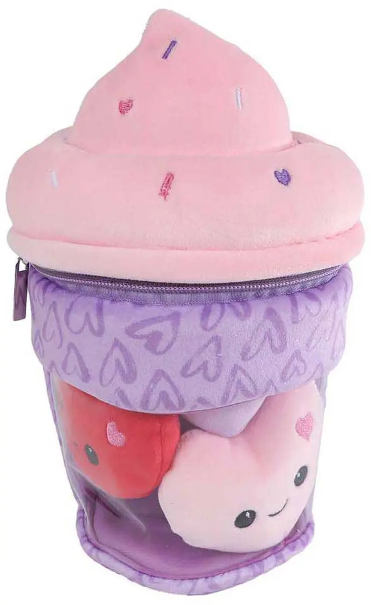 Van Manen Pluche IJsje Knuffel Hartjes - 25cm - Meerkleurig