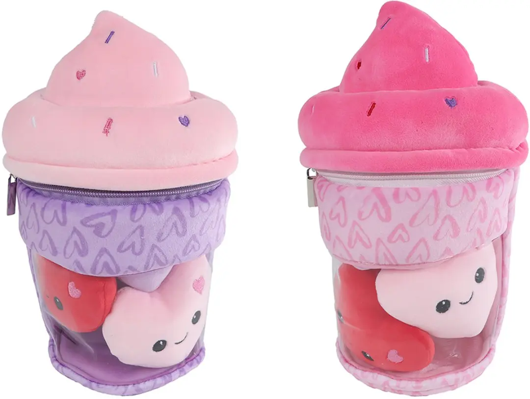 Van Manen Pluche IJsje Knuffel Hartjes - 25cm - Meerkleurig