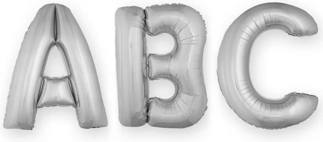 Espa Aluminium Letter Ballon - Zilver/Grijs - afbeelding 6 van 6