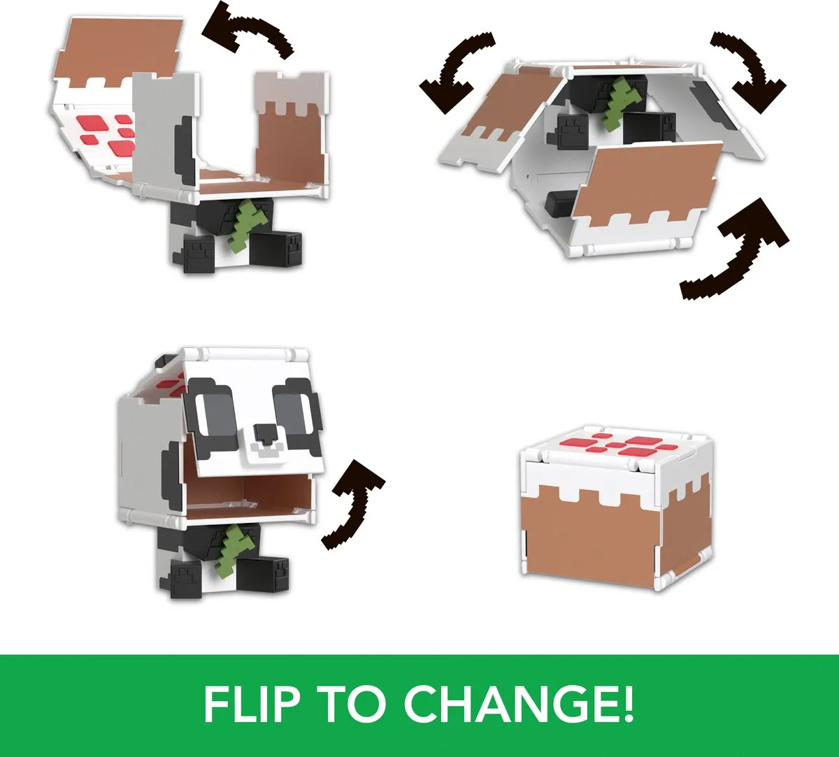 Mattel Minecraft Flippin Action Figuur Panda & Cake - Multi