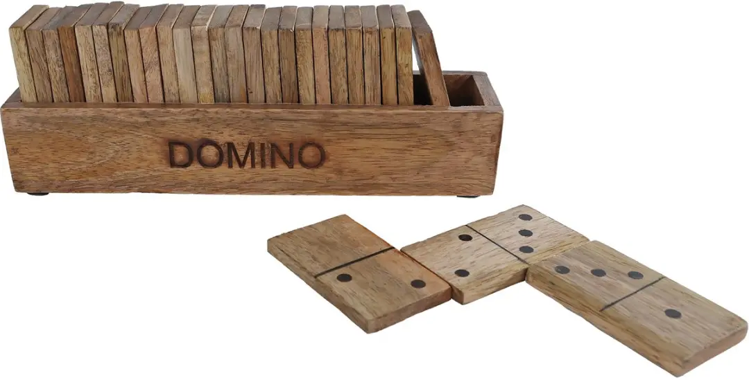 Van Manen Domino Spel Natuurlijk Mango Hout
