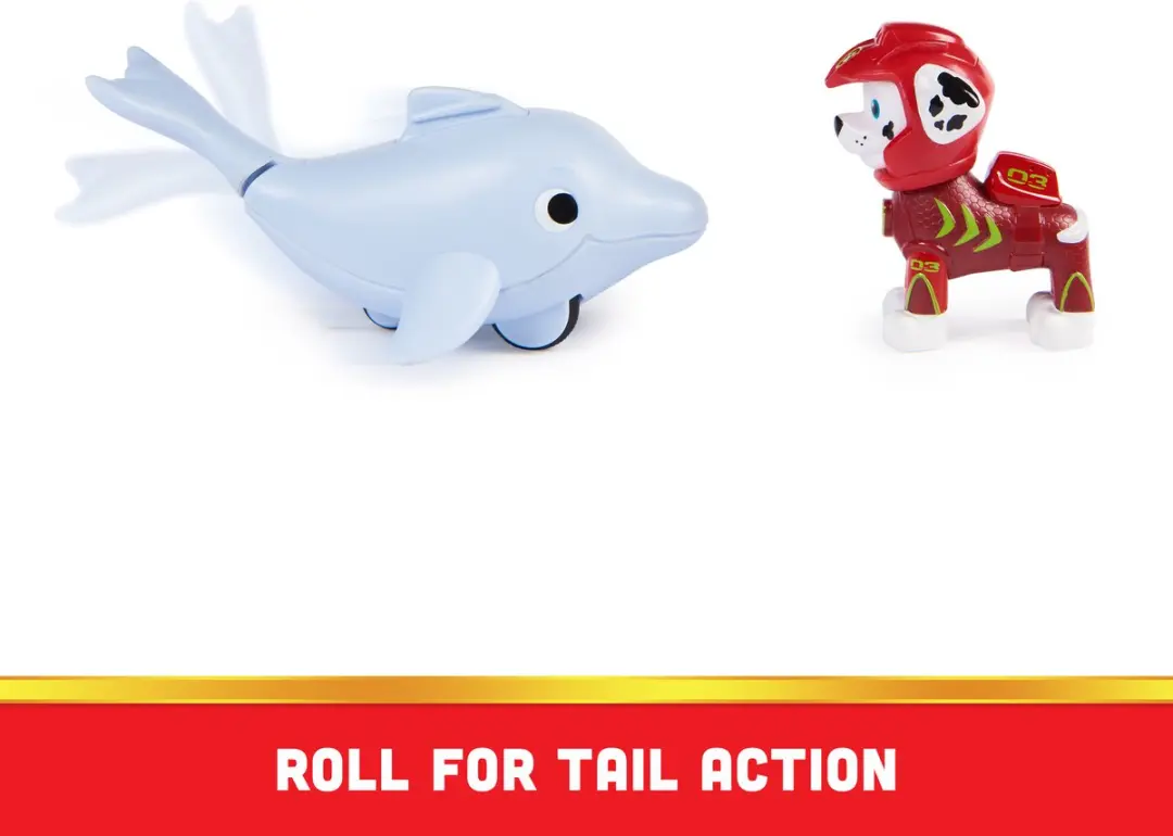 PAW Patrol Aqua Pups Marshall & Dolphin Speelfigurenset - afbeelding 6 van 6
