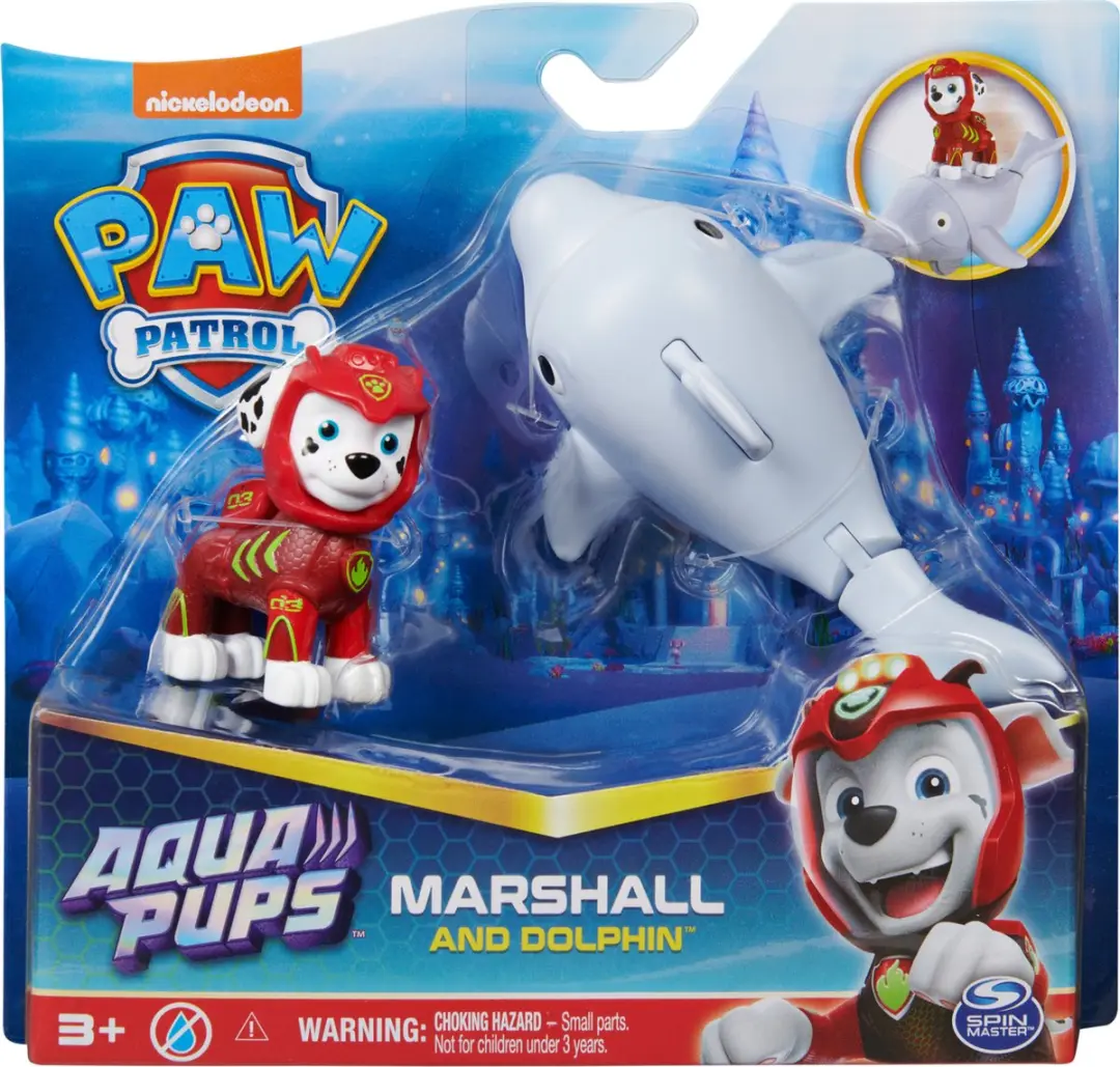 PAW Patrol Aqua Pups Marshall & Dolphin Speelfigurenset