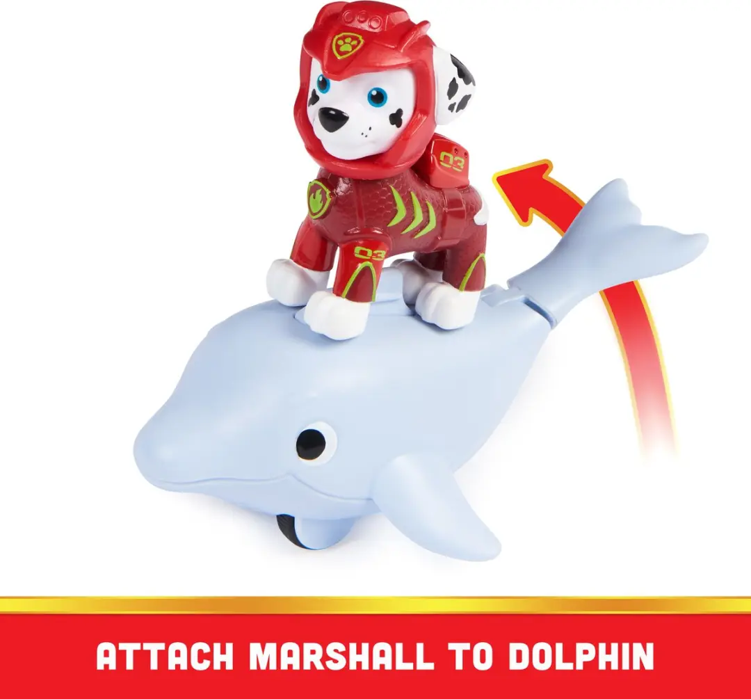 PAW Patrol Aqua Pups Marshall & Dolphin Speelfigurenset