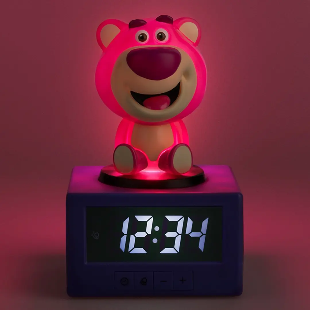 Paladone Toy Story Lotso Wekker - Nachtlamp Paars/Rozig