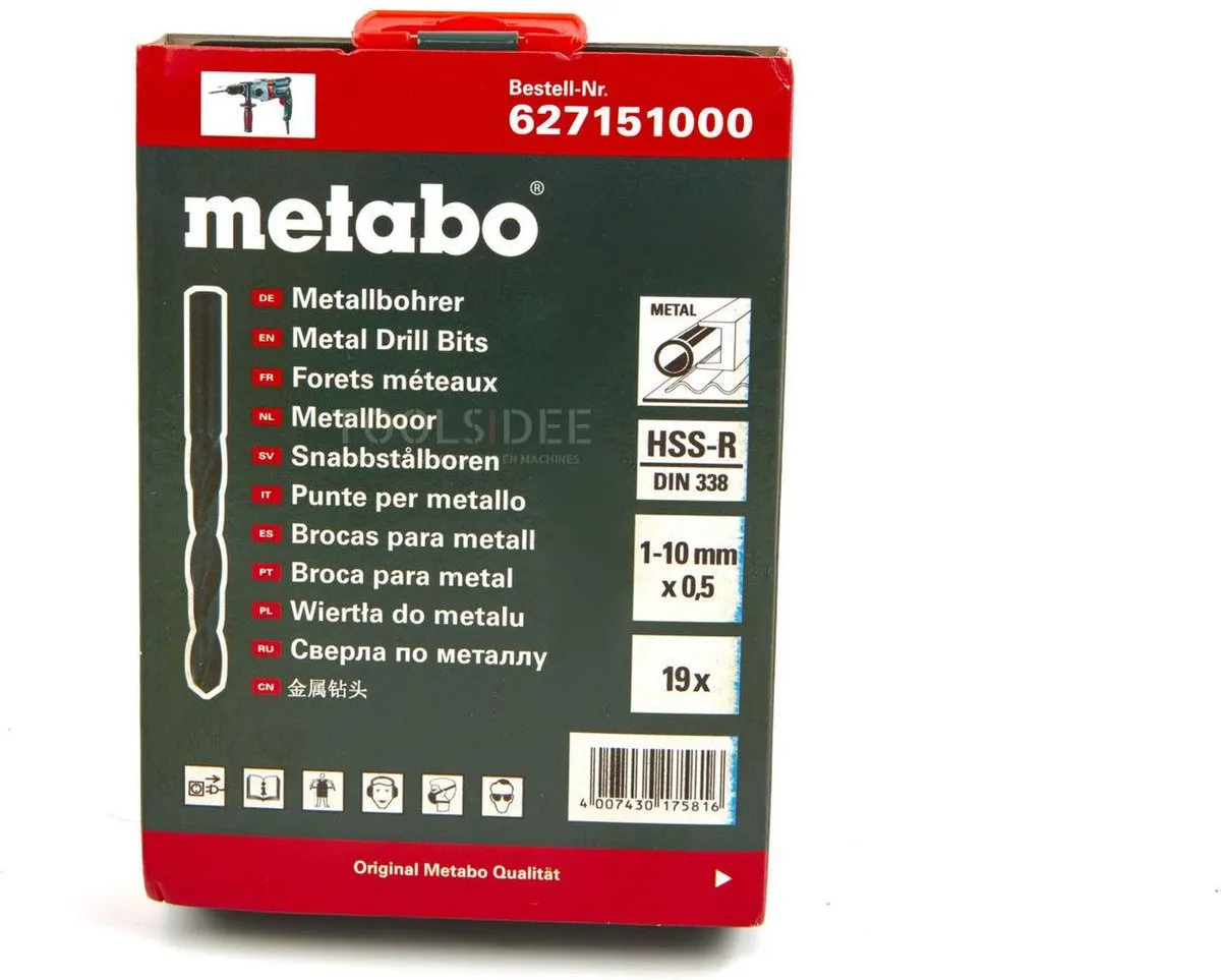 Metabo Boorcassette 19-delig HSS-R 627151000