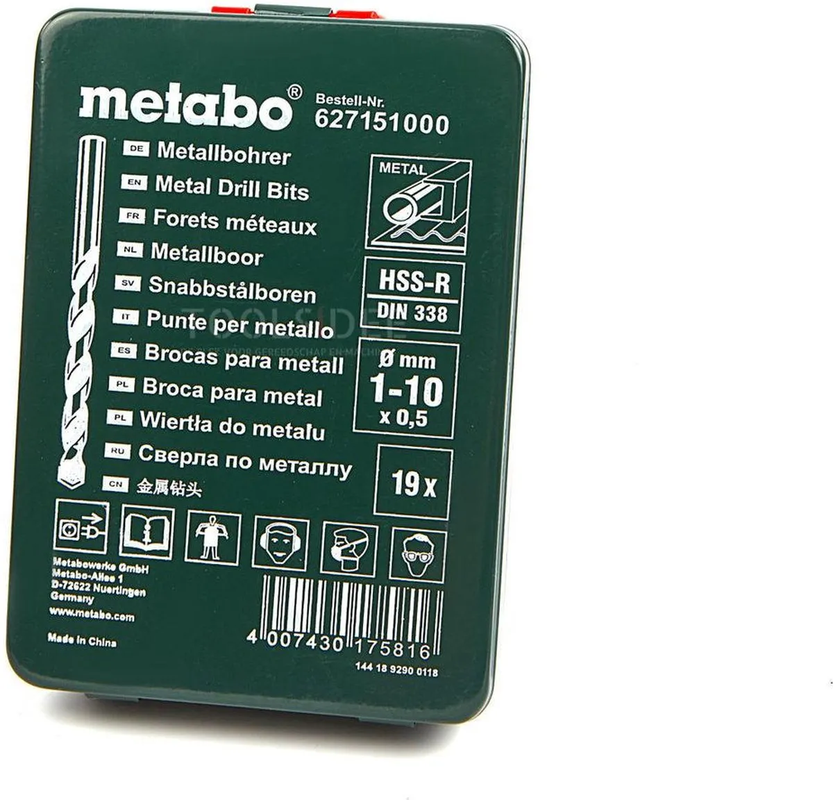 Metabo Boorcassette 19-delig HSS-R 627151000