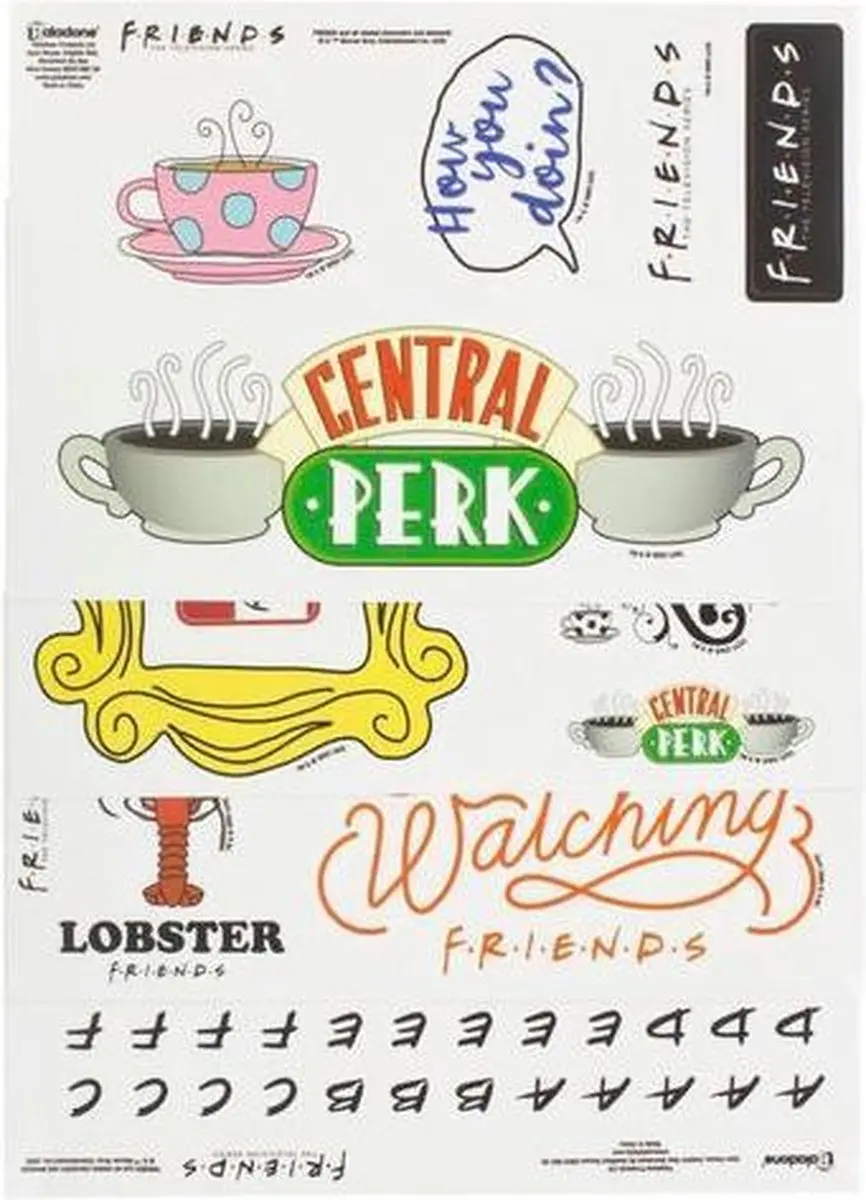 Paladone Friends Vinyl Stickers - Multicolor