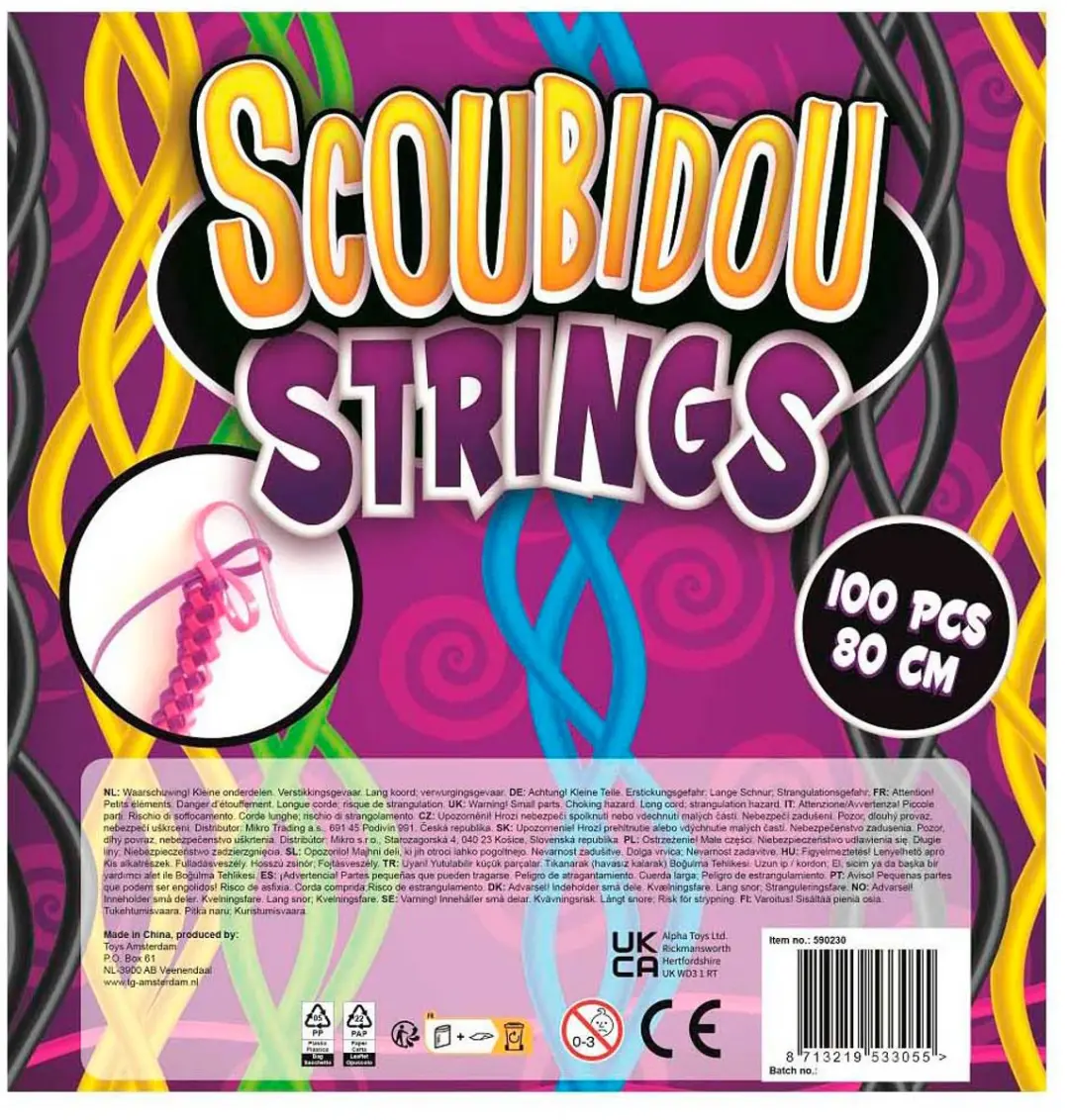 VAN MANEN Scoubidou Knooptouwtjes - 100 Stuks Meerkleurig