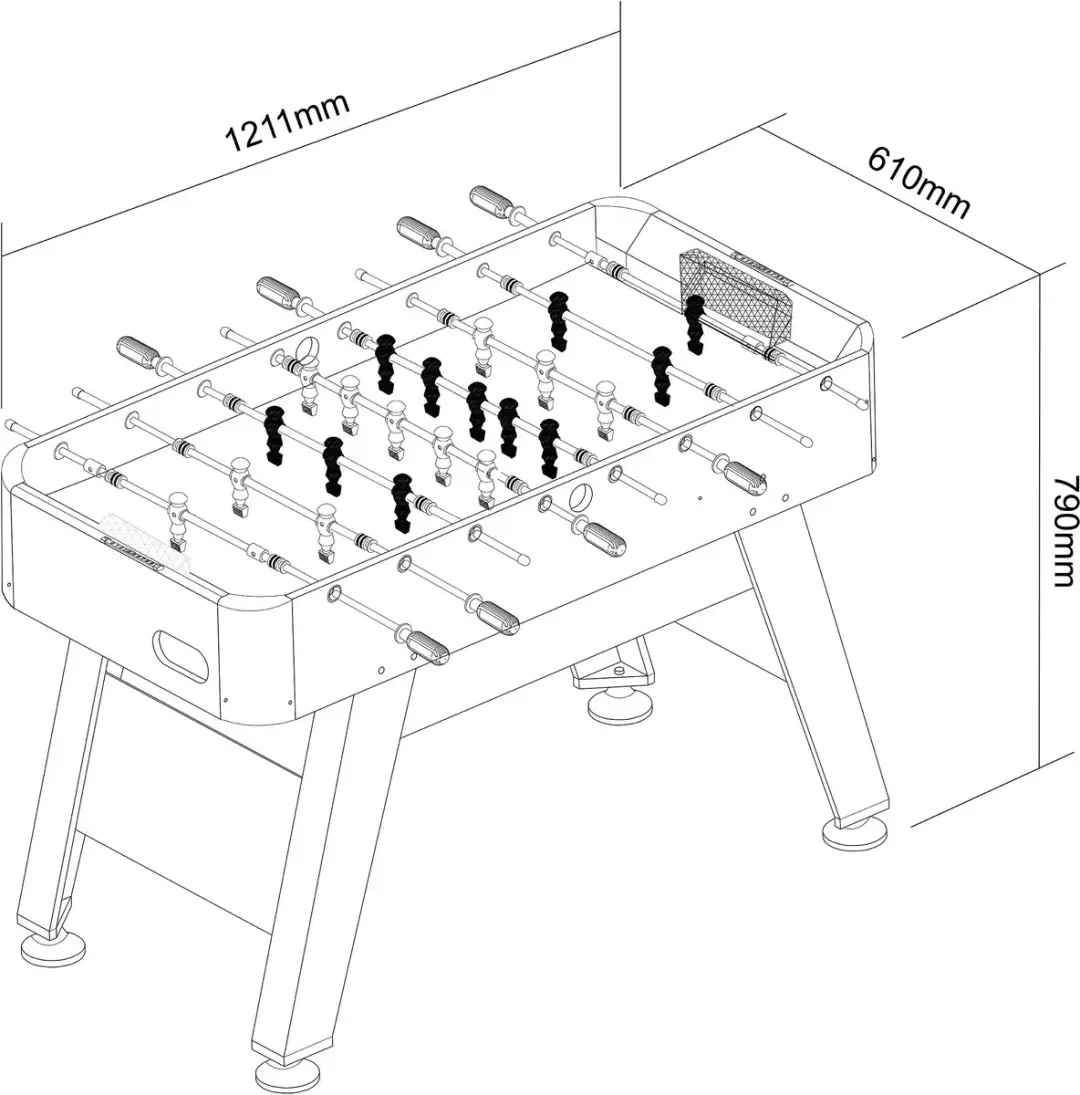 Cougar Striker Voetbaltafel C040.106.00 - 3ft - 2-4 Spelers