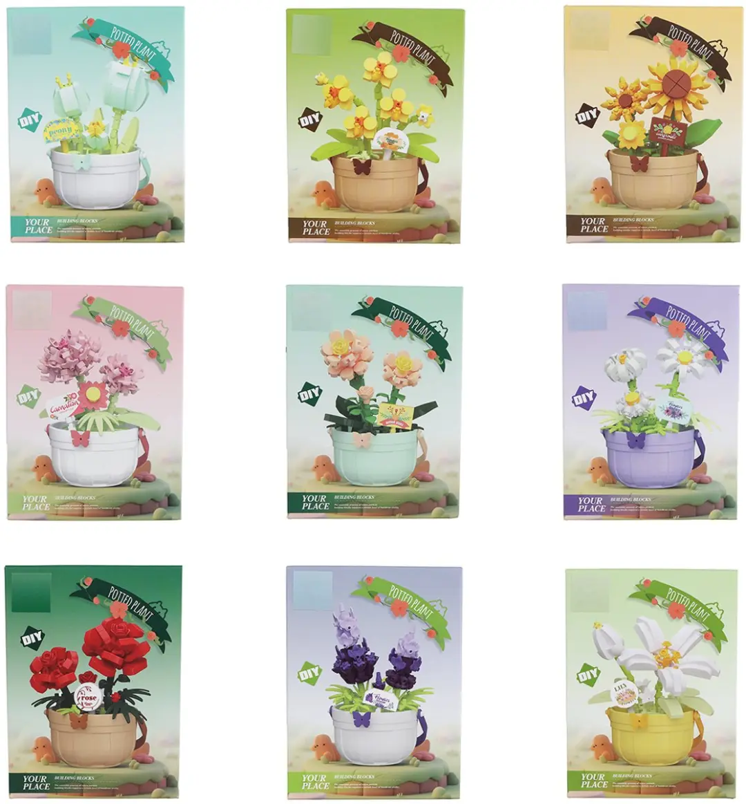 Van Manen Bouwstenen Plant in Pot - Meerkleurig