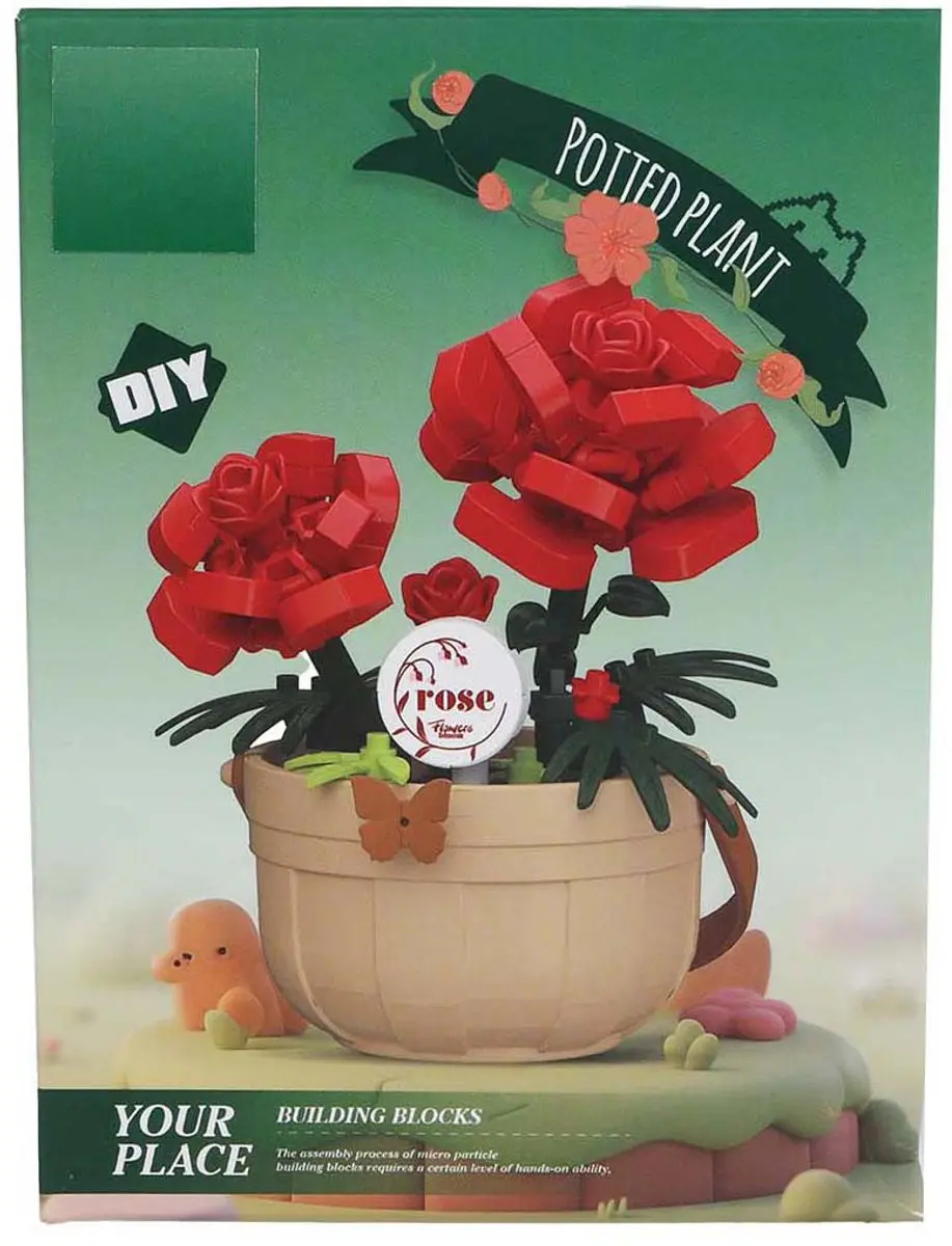 Van Manen Bouwstenen Plant in Pot - Meerkleurig