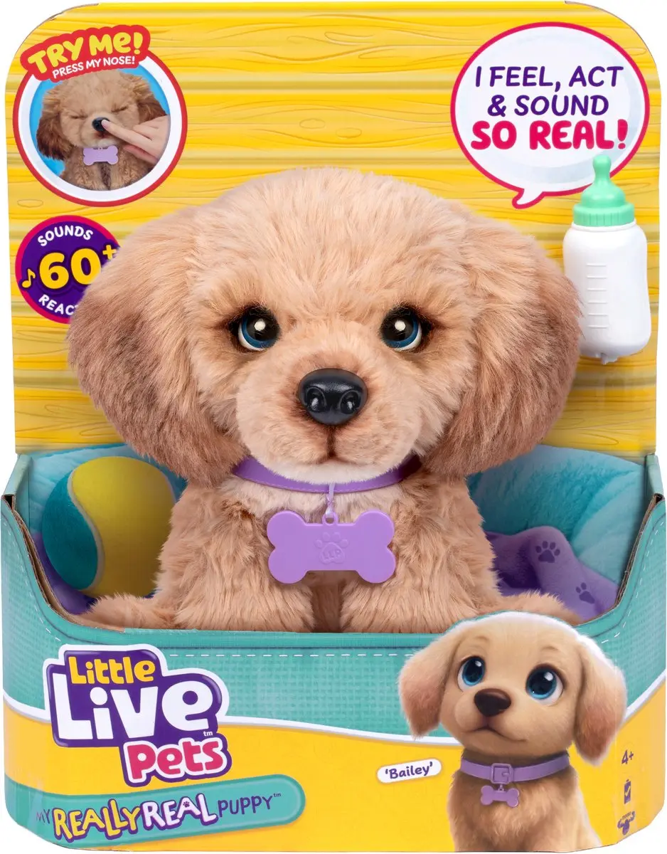 Moose Toys Little Live Pets Bailey Interactieve Puppy - Beige