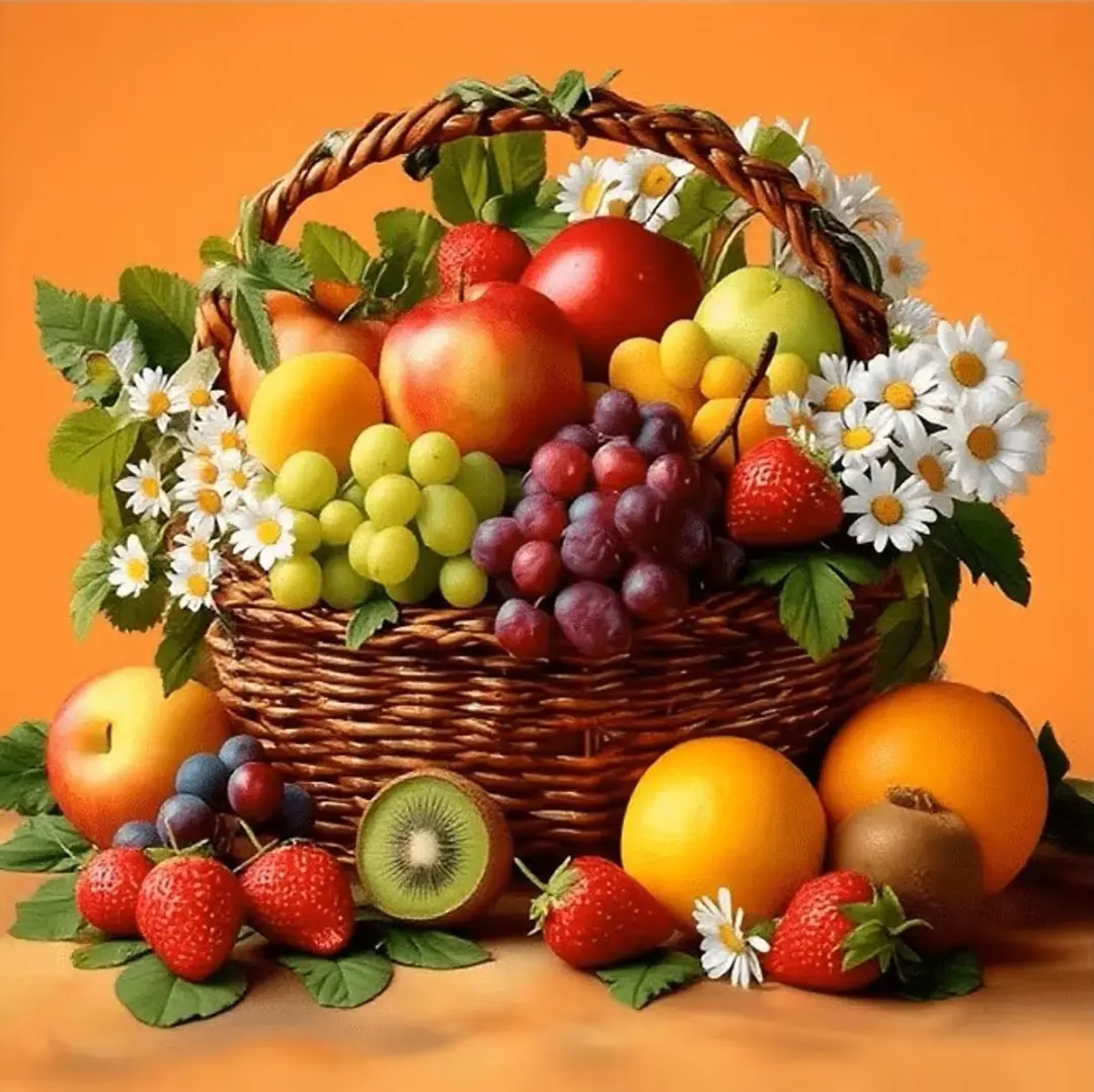 Creative Diamond Painting Fruitmand 25x25cm